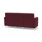 Lesro Siena Lounge Reception 3 Seat Tandem Seating No Center Arms, Brushed Steel, OH Wine Upholstery SN3101 - alternate 3